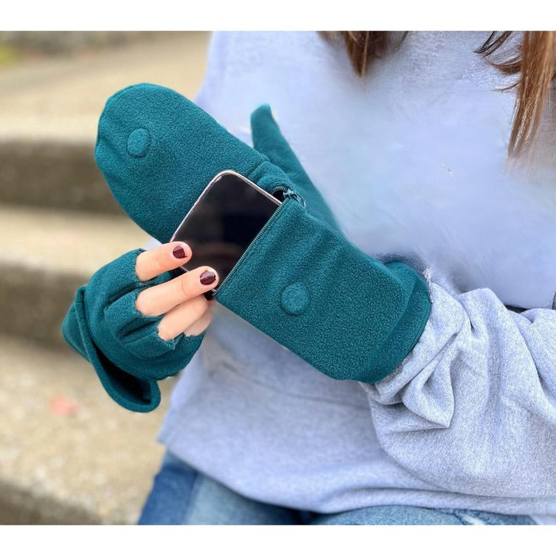Stay Connected and Warm with Sprigs Multi-Mitt Gloves Featuring a Handy Cell Phone Pocket