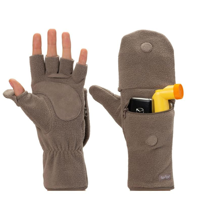 Stay Connected and Warm with Sprigs Multi-Mitt Gloves Featuring a Handy Cell Phone Pocket